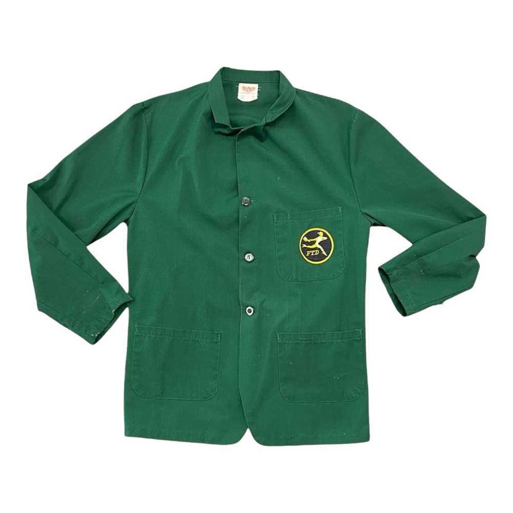 Vintage 70s Floral Transworld Delivery Button Up Chore Jacket